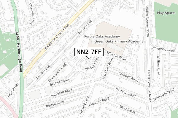 NN2 7FF map - large scale - OS Open Zoomstack (Ordnance Survey)