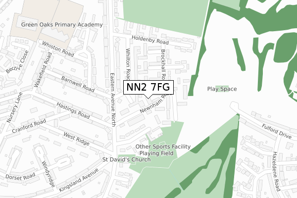 NN2 7FG map - large scale - OS Open Zoomstack (Ordnance Survey)
