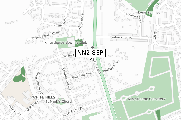 NN2 8EP map - large scale - OS Open Zoomstack (Ordnance Survey)