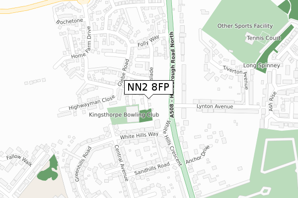 NN2 8FP map - large scale - OS Open Zoomstack (Ordnance Survey)