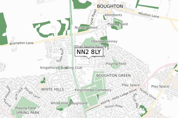 NN2 8LY map - small scale - OS Open Zoomstack (Ordnance Survey)