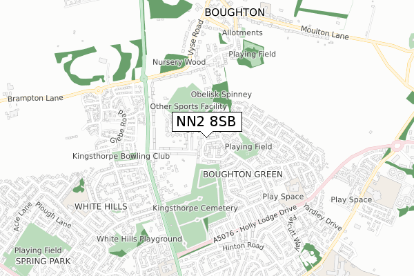NN2 8SB map - small scale - OS Open Zoomstack (Ordnance Survey)