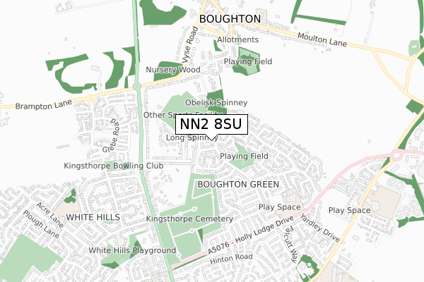 NN2 8SU map - small scale - OS Open Zoomstack (Ordnance Survey)