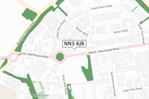 NN3 6JB map - large scale - OS Open Zoomstack (Ordnance Survey)