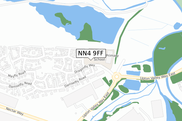NN4 9FF map - large scale - OS Open Zoomstack (Ordnance Survey)