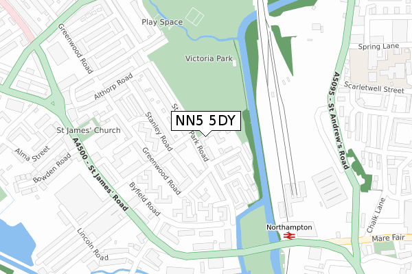 NN5 5DY map - large scale - OS Open Zoomstack (Ordnance Survey) NN5 5DY map - large scale - OS Open Zoomstack (Ordnance Survey)
