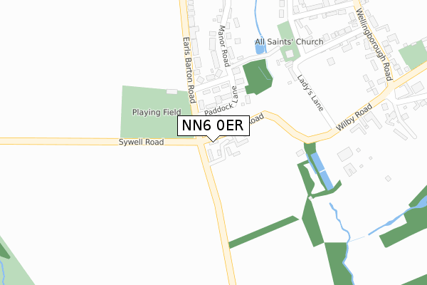 NN6 0ER map - large scale - OS Open Zoomstack (Ordnance Survey)