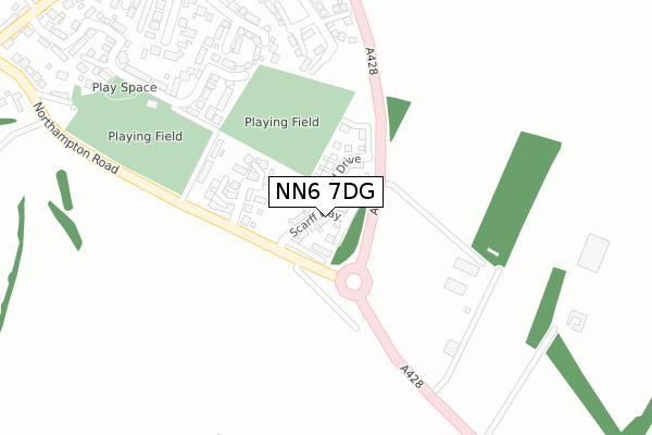 NN6 7DG map - large scale - OS Open Zoomstack (Ordnance Survey)