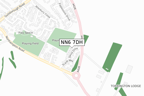 NN6 7DH map - large scale - OS Open Zoomstack (Ordnance Survey)