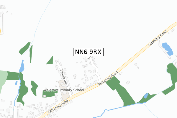 NN6 9RX map - large scale - OS Open Zoomstack (Ordnance Survey)