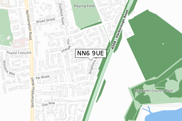 NN6 9UE map - large scale - OS Open Zoomstack (Ordnance Survey)