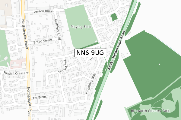 NN6 9UG map - large scale - OS Open Zoomstack (Ordnance Survey)