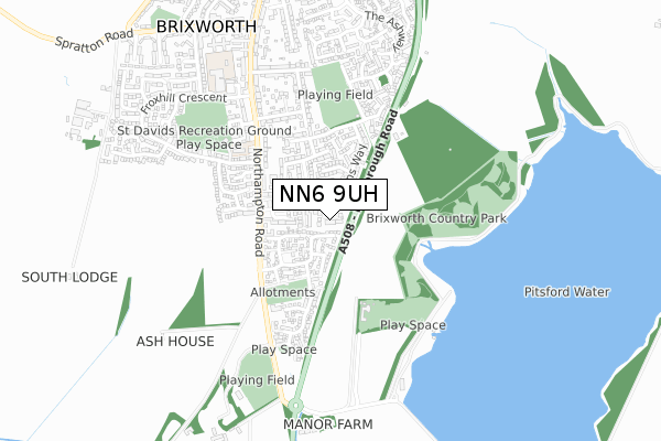 NN6 9UH map - small scale - OS Open Zoomstack (Ordnance Survey)