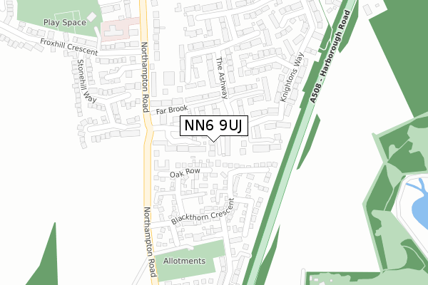 NN6 9UJ map - large scale - OS Open Zoomstack (Ordnance Survey)