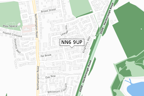 NN6 9UP map - large scale - OS Open Zoomstack (Ordnance Survey)
