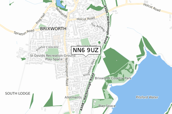 NN6 9UZ map - small scale - OS Open Zoomstack (Ordnance Survey)