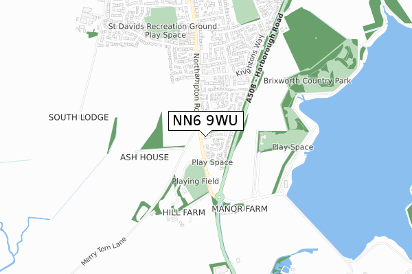 NN6 9WU map - small scale - OS Open Zoomstack (Ordnance Survey)