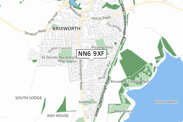 NN6 9XF map - small scale - OS Open Zoomstack (Ordnance Survey)