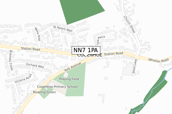 NN7 1PA map - large scale - OS Open Zoomstack (Ordnance Survey)
