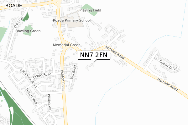 NN7 2FN map - large scale - OS Open Zoomstack (Ordnance Survey)