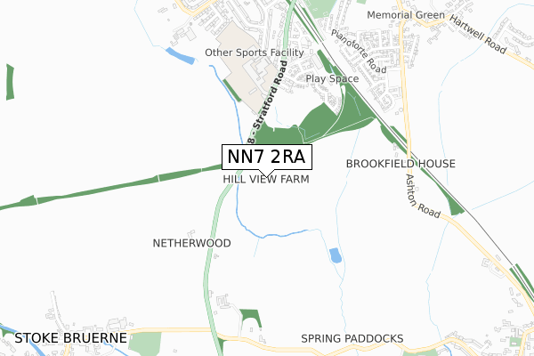 NN7 2RA map - small scale - OS Open Zoomstack (Ordnance Survey) NN7 2RA map - small scale - OS Open Zoomstack (Ordnance Survey)