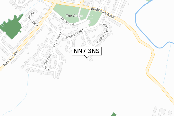 NN7 3NS map - large scale - OS Open Zoomstack (Ordnance Survey)