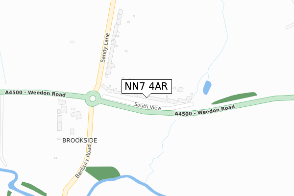 NN7 4AR map - large scale - OS Open Zoomstack (Ordnance Survey)