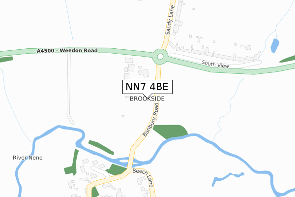NN7 4BE map - large scale - OS Open Zoomstack (Ordnance Survey)