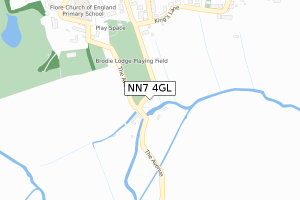 NN7 4GL map - large scale - OS Open Zoomstack (Ordnance Survey)