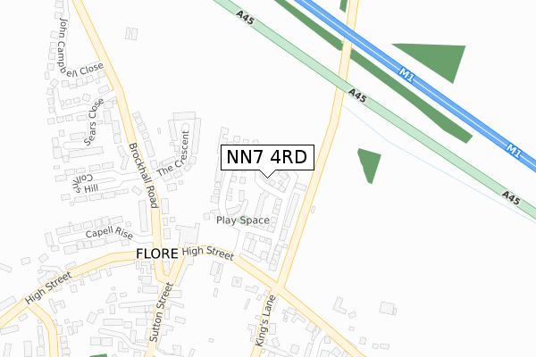 NN7 4RD map - large scale - OS Open Zoomstack (Ordnance Survey)