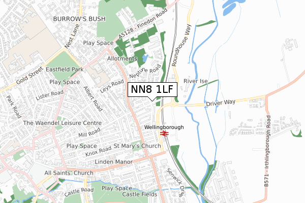 NN8 1LF map - small scale - OS Open Zoomstack (Ordnance Survey) NN8 1LF map - small scale - OS Open Zoomstack (Ordnance Survey)