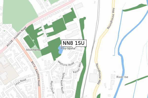 NN8 1SU map - large scale - OS Open Zoomstack (Ordnance Survey)
