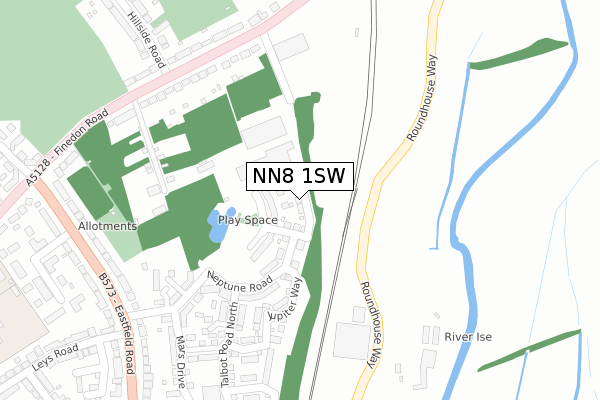 NN8 1SW map - large scale - OS Open Zoomstack (Ordnance Survey)