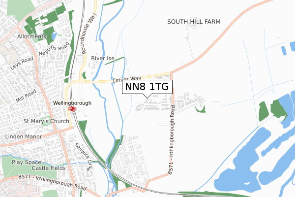 NN8 1TG map - small scale - OS Open Zoomstack (Ordnance Survey) NN8 1TG map - small scale - OS Open Zoomstack (Ordnance Survey)