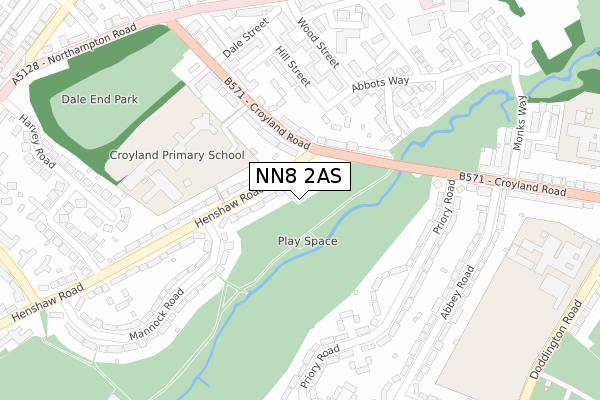 NN8 2AS map - large scale - OS Open Zoomstack (Ordnance Survey)