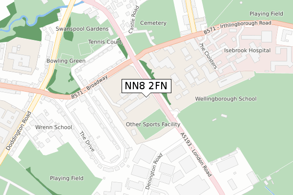 NN8 2FN map - large scale - OS Open Zoomstack (Ordnance Survey) NN8 2FN map - large scale - OS Open Zoomstack (Ordnance Survey)