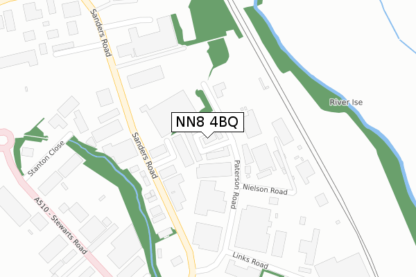 NN8 4BQ map - large scale - OS Open Zoomstack (Ordnance Survey)