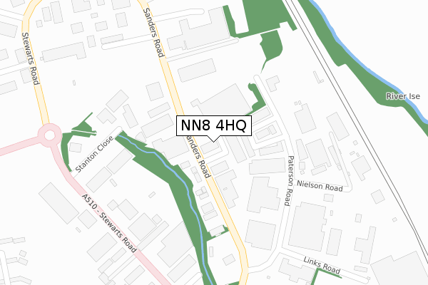 NN8 4HQ map - large scale - OS Open Zoomstack (Ordnance Survey)