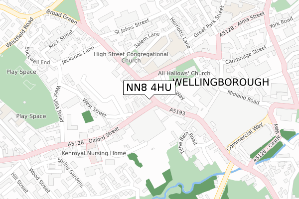 NN8 4HU map - large scale - OS Open Zoomstack (Ordnance Survey)