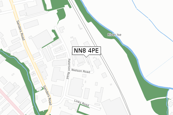 NN8 4PE map - large scale - OS Open Zoomstack (Ordnance Survey)