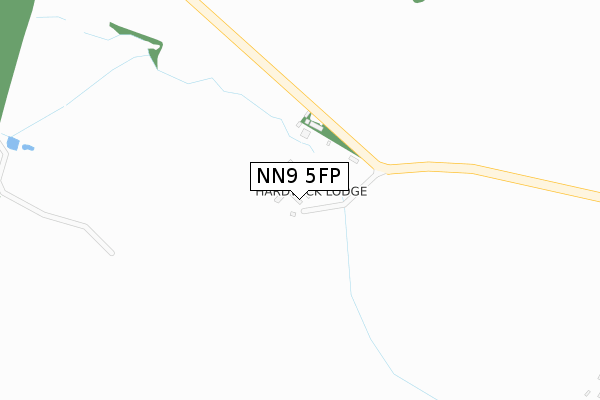 NN9 5FP map - large scale - OS Open Zoomstack (Ordnance Survey)