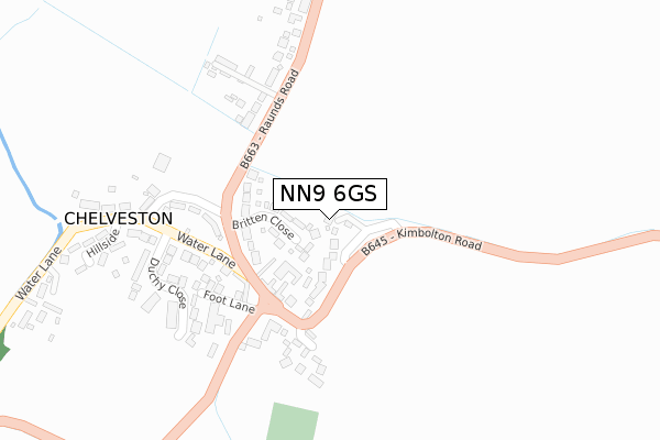 NN9 6GS map - large scale - OS Open Zoomstack (Ordnance Survey)