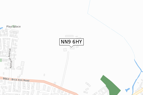 NN9 6HY map - large scale - OS Open Zoomstack (Ordnance Survey)