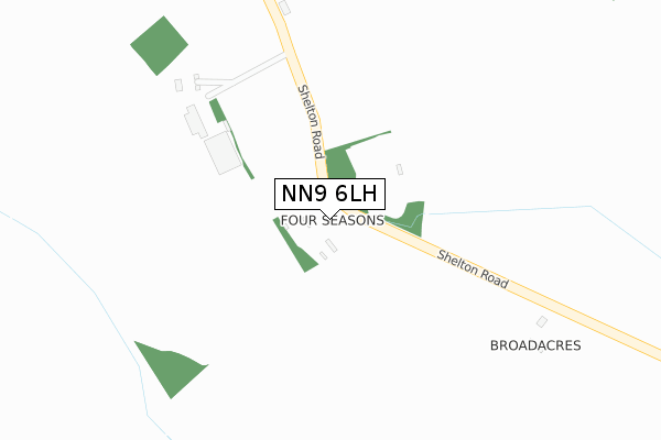 NN9 6LH map - large scale - OS Open Zoomstack (Ordnance Survey)