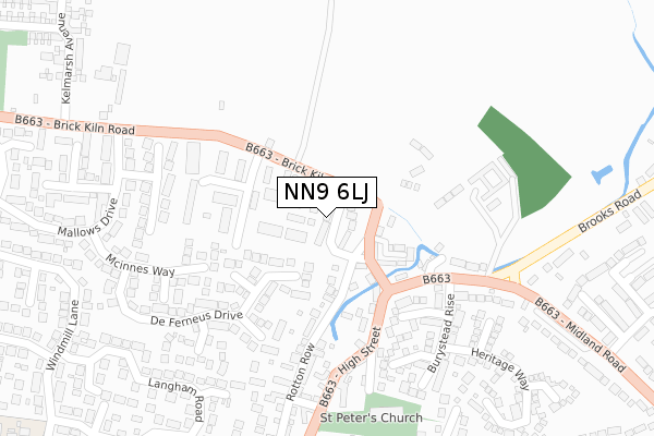 NN9 6LJ map - large scale - OS Open Zoomstack (Ordnance Survey) NN9 6LJ map - large scale - OS Open Zoomstack (Ordnance Survey)