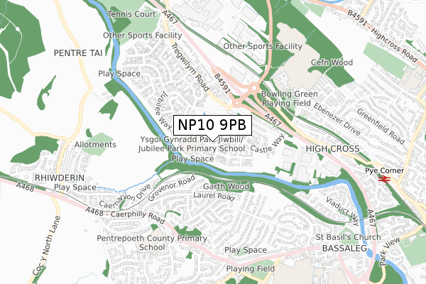 NP10 9PB map - small scale - OS Open Zoomstack (Ordnance Survey) NP10 9PB map - small scale - OS Open Zoomstack (Ordnance Survey)