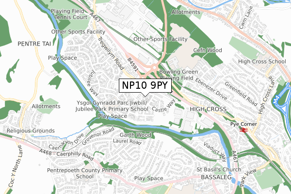 NP10 9PY map - small scale - OS Open Zoomstack (Ordnance Survey) NP10 9PY map - small scale - OS Open Zoomstack (Ordnance Survey)