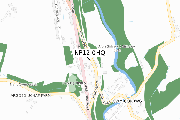 NP12 0HQ map - large scale - OS Open Zoomstack (Ordnance Survey)