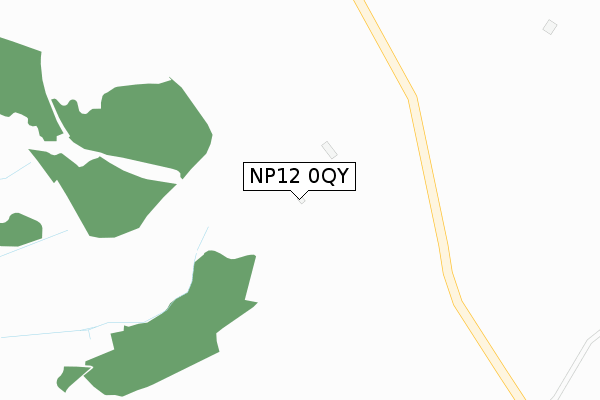 NP12 0QY map - large scale - OS Open Zoomstack (Ordnance Survey)