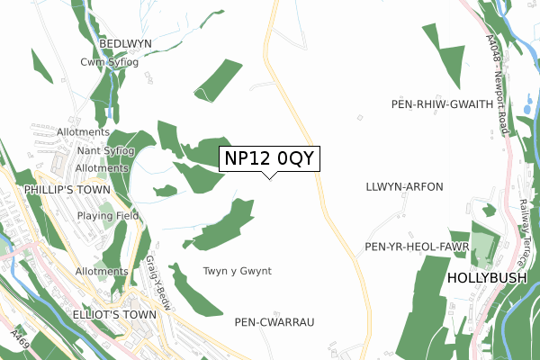 NP12 0QY map - small scale - OS Open Zoomstack (Ordnance Survey) NP12 0QY map - small scale - OS Open Zoomstack (Ordnance Survey)